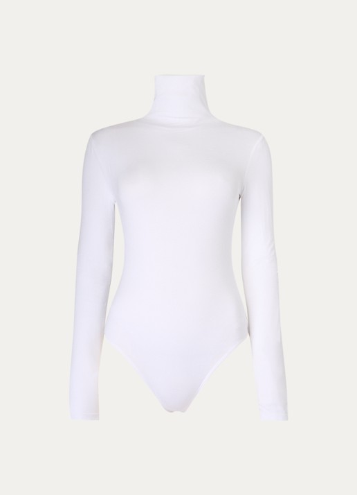 Wolford Colorado stringbody met col - voorkant 2 wit