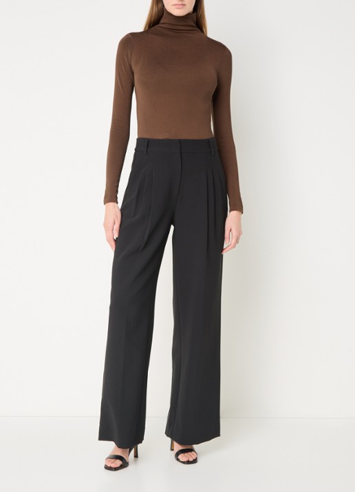 Wolford Colorado stringbody met col - voorkant 2 donkerbruin