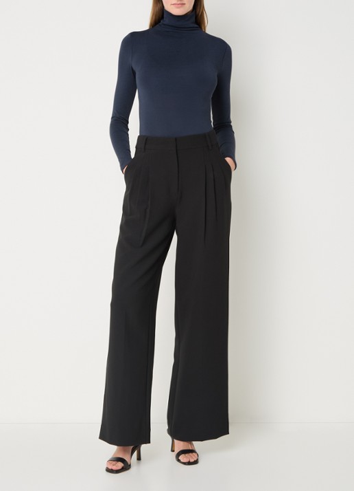Wolford Colorado stringbody met col - voorkant 2 donkerblauw