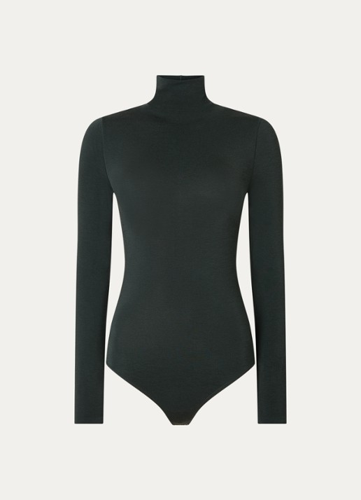Wolford Colorado stringbody met col - voorkant groen