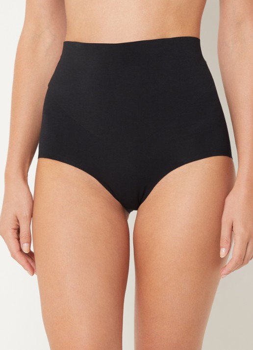 Wolford Cotton Contour naadloze high waisted slip - voorkant 7 zwart