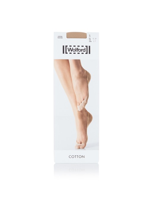 Wolford Cotton Footsies kousenvoetjes  - detail 2 naturel