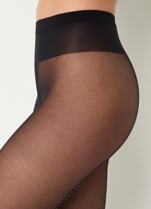 Wolford Crystal panty met strass - detail 2 zwart