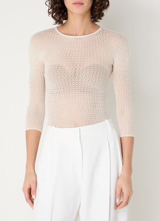 Wolford Daisy Net top met opengewerkt dessin