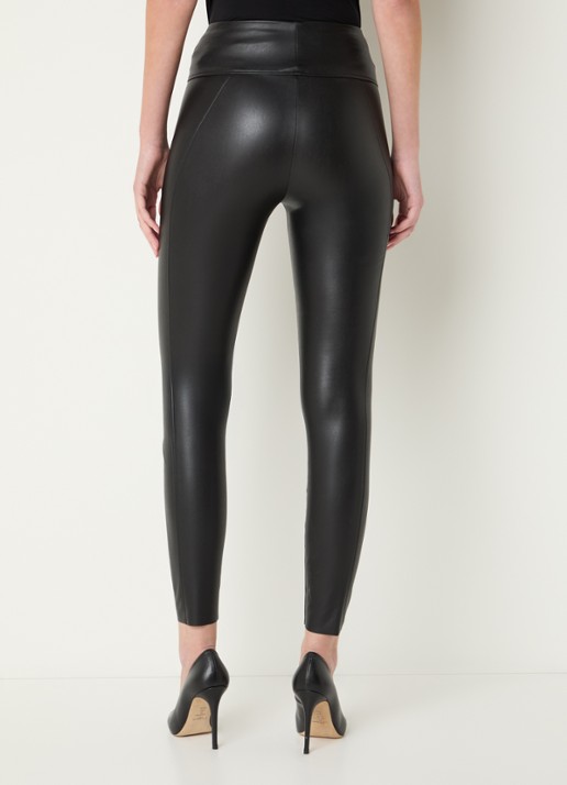 Wolford Edie Forming high waist skinny fit legging van imitatieleer - achterkant 4 zwart