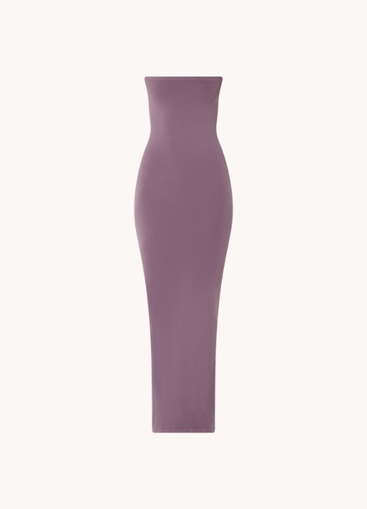 Wolford Fatal maxi jurk met stretch - voorkant aubergine