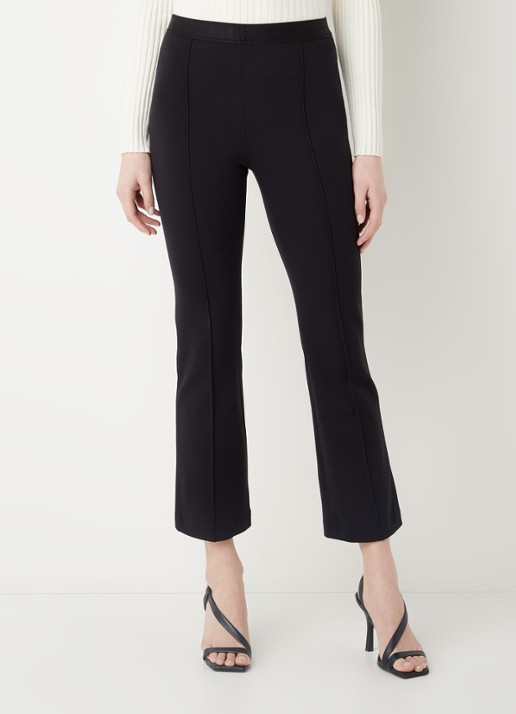 Wolford Grazia high waist flared fit cropped broek met siernaad