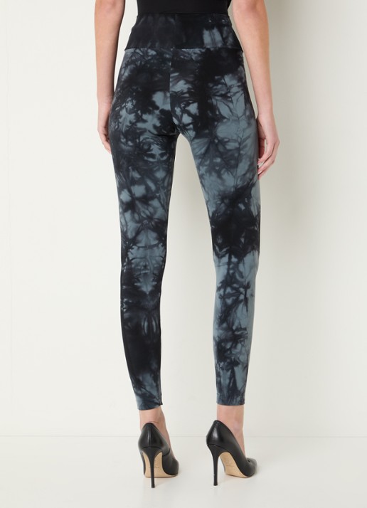 Wolford High waist skinny fit legging met print - achterkant 4 staalblauw
