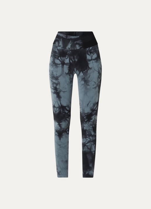 Wolford High waist skinny fit legging met print - voorkant staalblauw