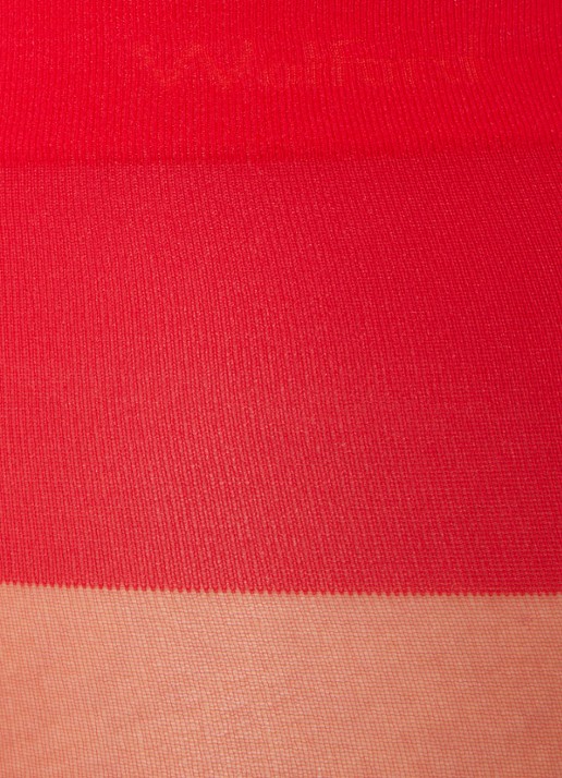 Wolford Individual Back Seam panty in 10 denier  - detail cranberryrood