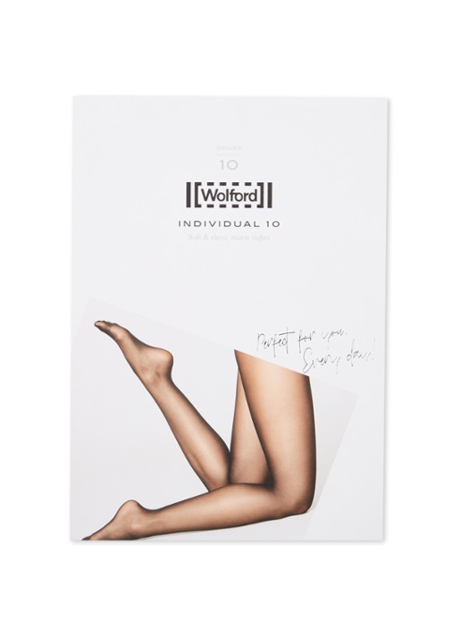 Wolford Individual panty in 10 denier - voorkant 3 beige