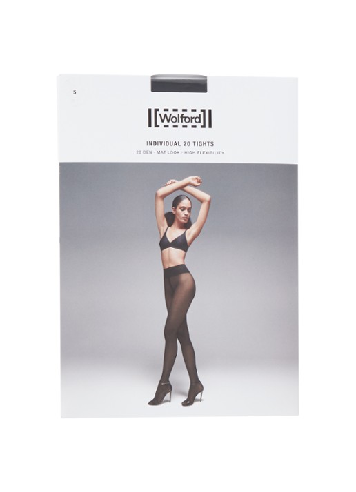 Wolford Individual panty in 20 denier - voorkant zwart