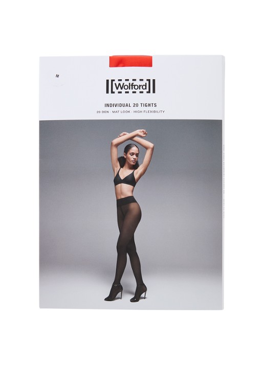 Wolford Individual panty in 20 denier - voorkant diepzwart