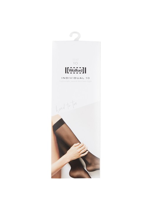 Wolford Individual pantykousen in 10 denier - voorkant 2 creme