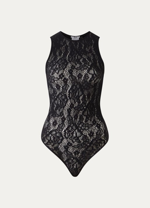 Wolford Infinite Rose stringbody met opengewerkt dessin