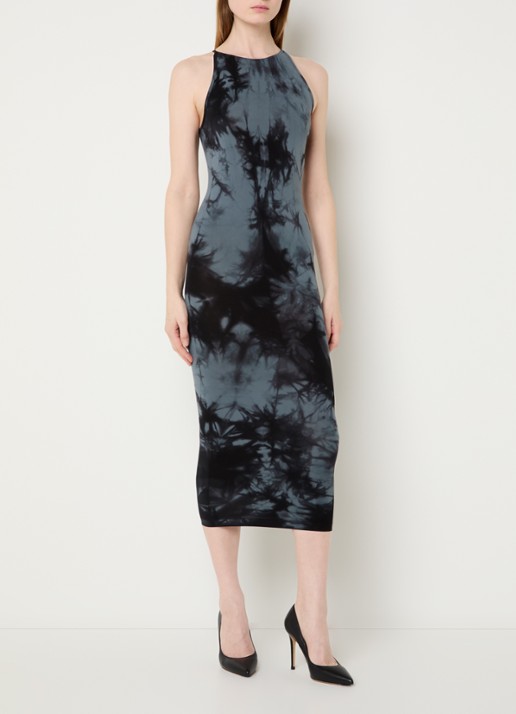 Wolford Ink midi halterjurk met tie-dye dessin