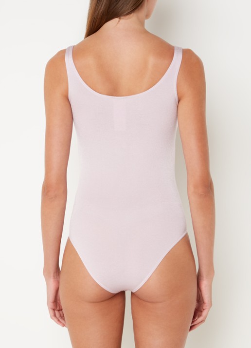 Wolford Jamaika body met ronde hals - achterkant lichtroze