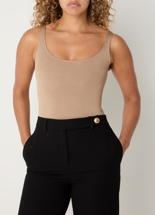 Wolford Jamaika body met ronde hals - detail 3 donkerbeige