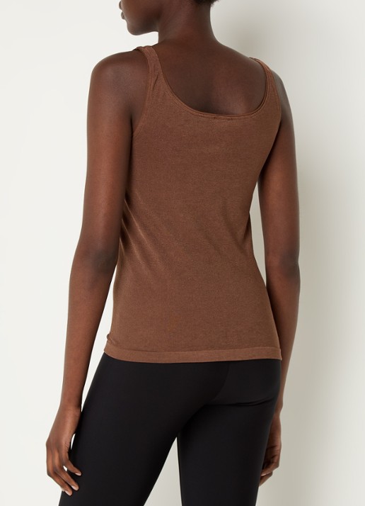 Wolford Jamaika naadloze top - achterkant 3 bruin
