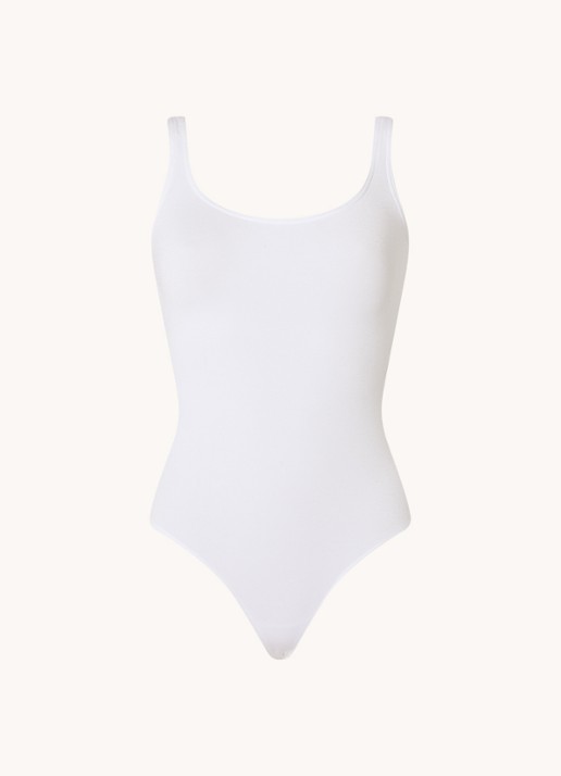 Wolford Jamaika stringbody met glanzende finish - voorkant wit