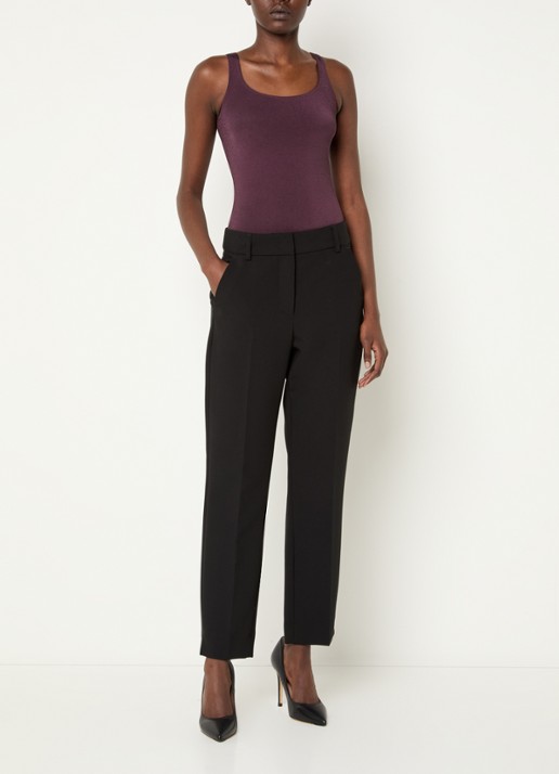 Wolford Jamaika stringbody met glanzende finish - voorkant 4 aubergine