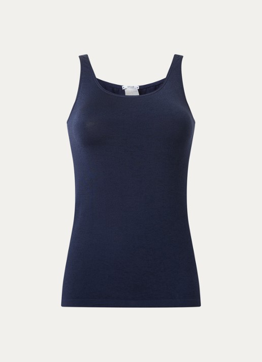 Wolford Jamaika tanktop met ronde hals - voorkant 3 donkerblauw
