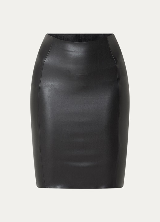 Wolford Jenna minirok van imitatieleer - voorkant 2 zwart