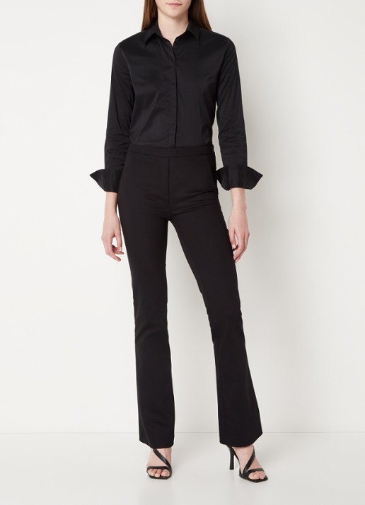 Wolford London Effect body met blinde knoopsluiting - voorkant 3 diepzwart