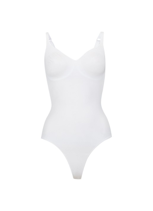 Wolford Mat de Luxe Forming corrigerende body  - voorkant wit