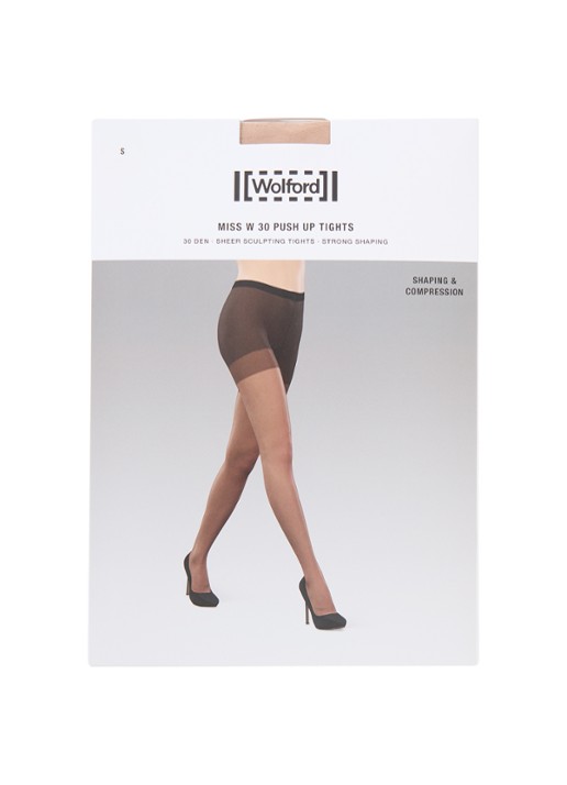 Wolford Miss W panty in 30 denier - voorkant 3 beige