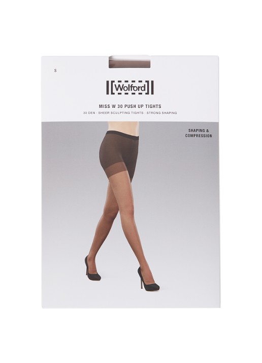 Wolford Miss W panty in 30 denier - voorkant 3 donkerbruin