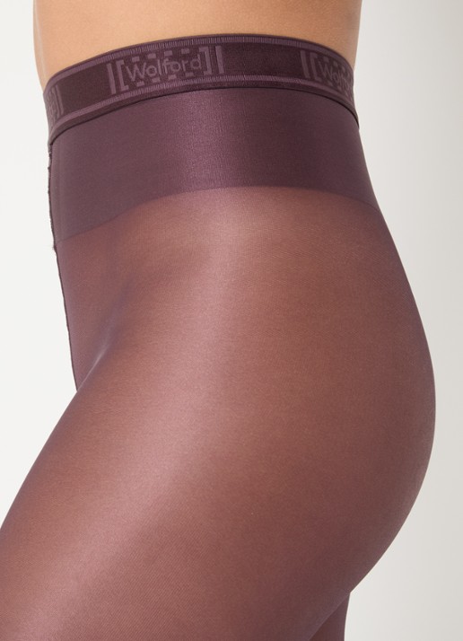 Wolford Neon panty in 40 denier - detail 4 aubergine