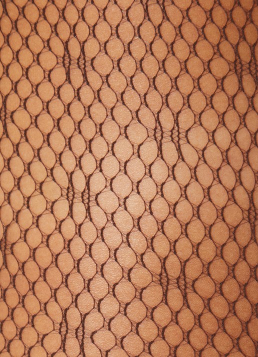 Wolford Netpanty met stippenmotief  - detail bruin