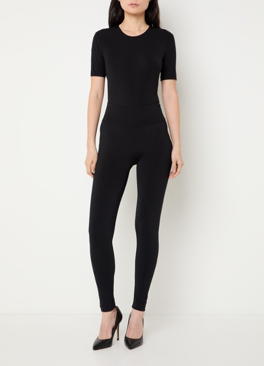 Wolford Perfect Fit legging van jersey - voorkant 4 diepzwart