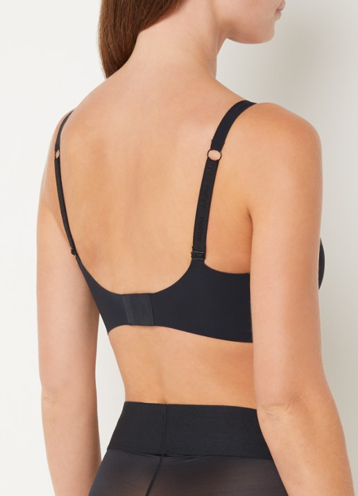 Wolford Pure 3W Skin naadloze bralette - achterkant zwart