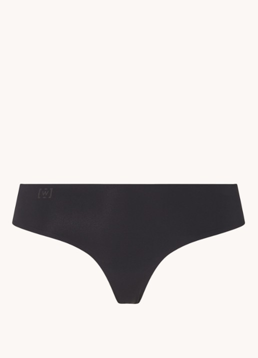 Wolford Pure Brazilian naadloze slip - voorkant 2 zwart