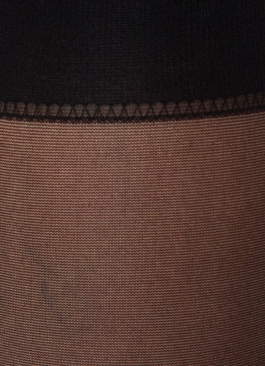 Wolford Pure Energy Leg Vitalizer kniekousen in 30 denier  - detail zwart