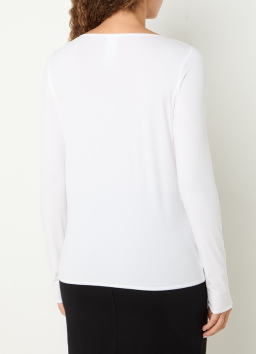 Wolford Pure longsleeve met ronde hals - achterkant 4 wit