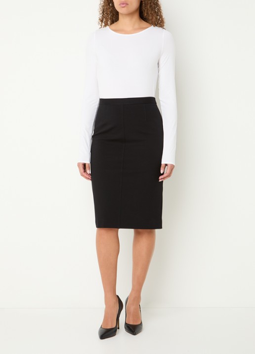 Wolford Pure longsleeve met ronde hals - voorkant 3 wit