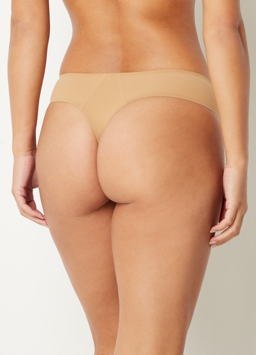 Wolford Pure naadloze string - achterkant 2 camel