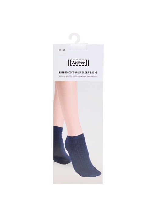 Wolford Ribgebreide sneakersokken in katoenblend