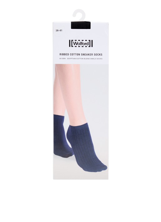 Wolford Ribgebreide sneakersokken in katoenblend