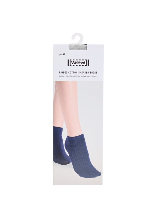 Wolford Ribgebreide sneakersokken in katoenblend