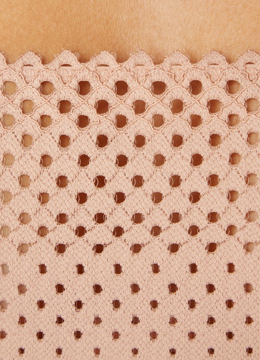 Wolford Romantic Net body met opengewerkt dessin - detail 2 beige