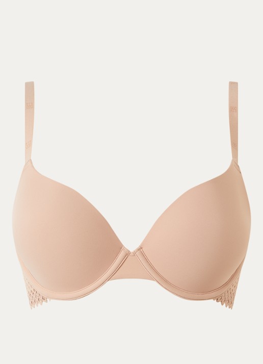 Wolford Romantic Net push up bh - voorkant 3 abrikoos