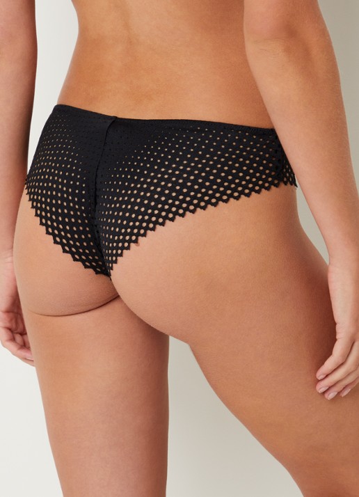 Wolford Romantic slip met opengewerkt dessin - achterkant 5 zwart