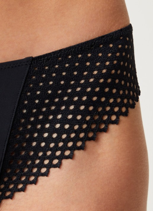 Wolford Romantic slip met opengewerkt dessin - detail 2 zwart