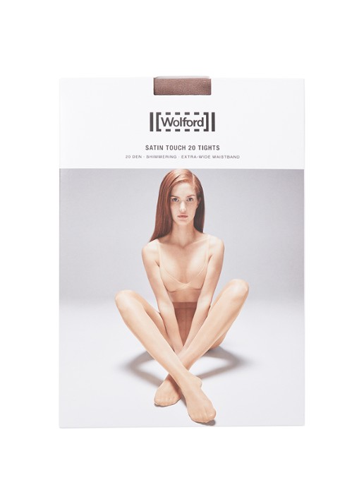 Wolford Satin Touch panty in 20 denier - voorkant bruin