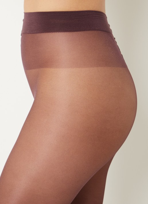 Wolford Satin Touch panty in 20 denier - detail 4 aubergine