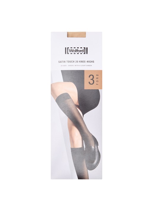Wolford Satin Touch pantysokken in 20 denier black in 3-pack
